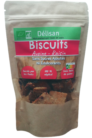 Biscuits avoine raisin